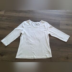White 3/4 Sleeve Top